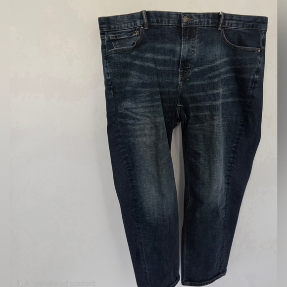 Old Navy Slim 360 Stretch Jeans Men's 40x30 Distressed Dark Wash Go-Recycled - Picture 1 of 9
